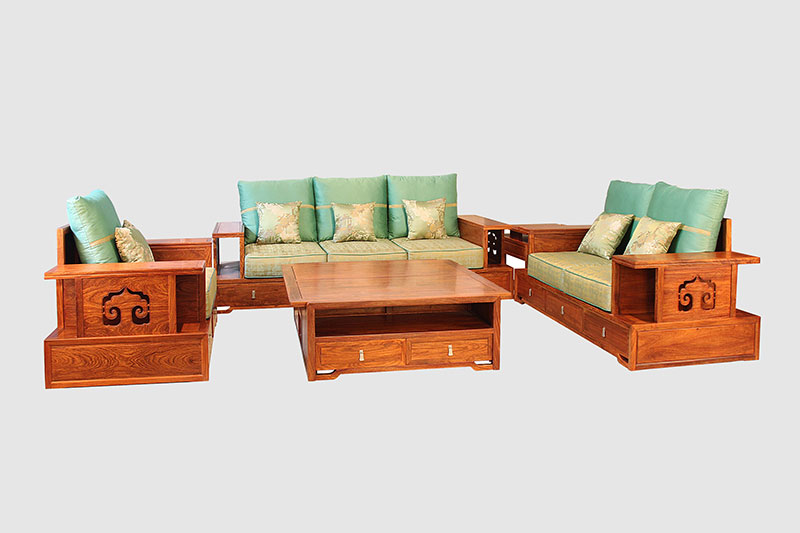 威海中式实木沙发简直太美了