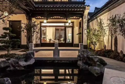 威海现代中式别墅的庭院设计如此美丽